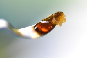 Close-up photo of marijuana concentrate.