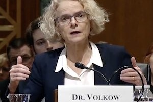 Dr, Nora Volkow testifying before the Senate Caucus on International Narcotics Control